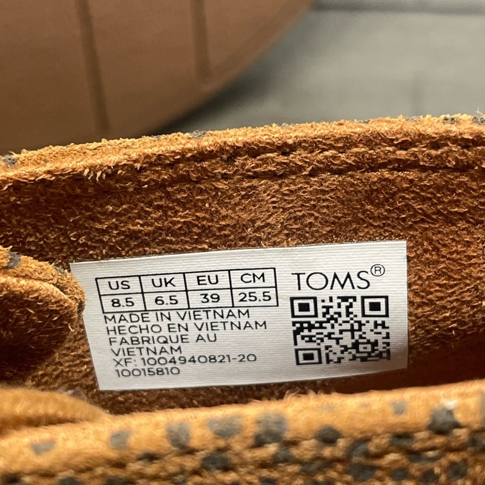 Toms New Women’s Size 8.5. Shoes Kala Wedge Bootie Ortholite Mini Cheetah Suede - Picture 6 of 11
